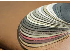 Hoeksalon Lana 289x227cm - leder - bruin met relax