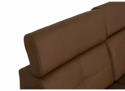 Hoeksalon Lana 289x227cm - leder - bruin met relax