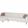 Hoeksalon Liva 325x161cm - stof - wit
