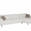 Hoeksalon Liva 325x161cm - stof - wit