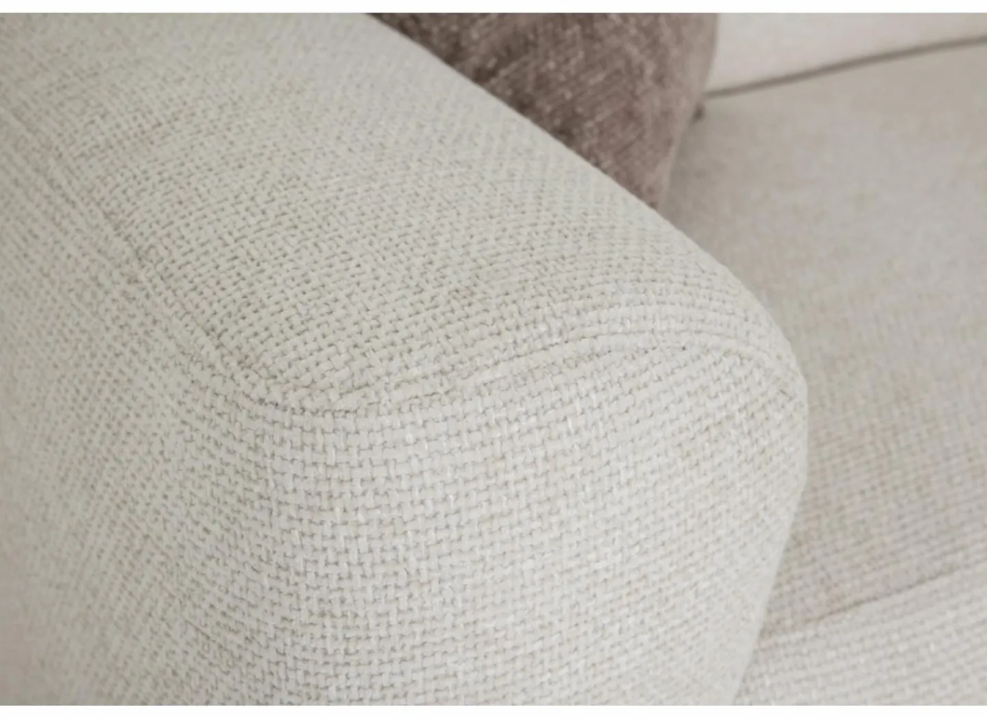 Hoeksalon Liva 325x161cm - stof - wit