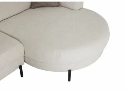 Hoeksalon Liva 325x161cm - stof - wit