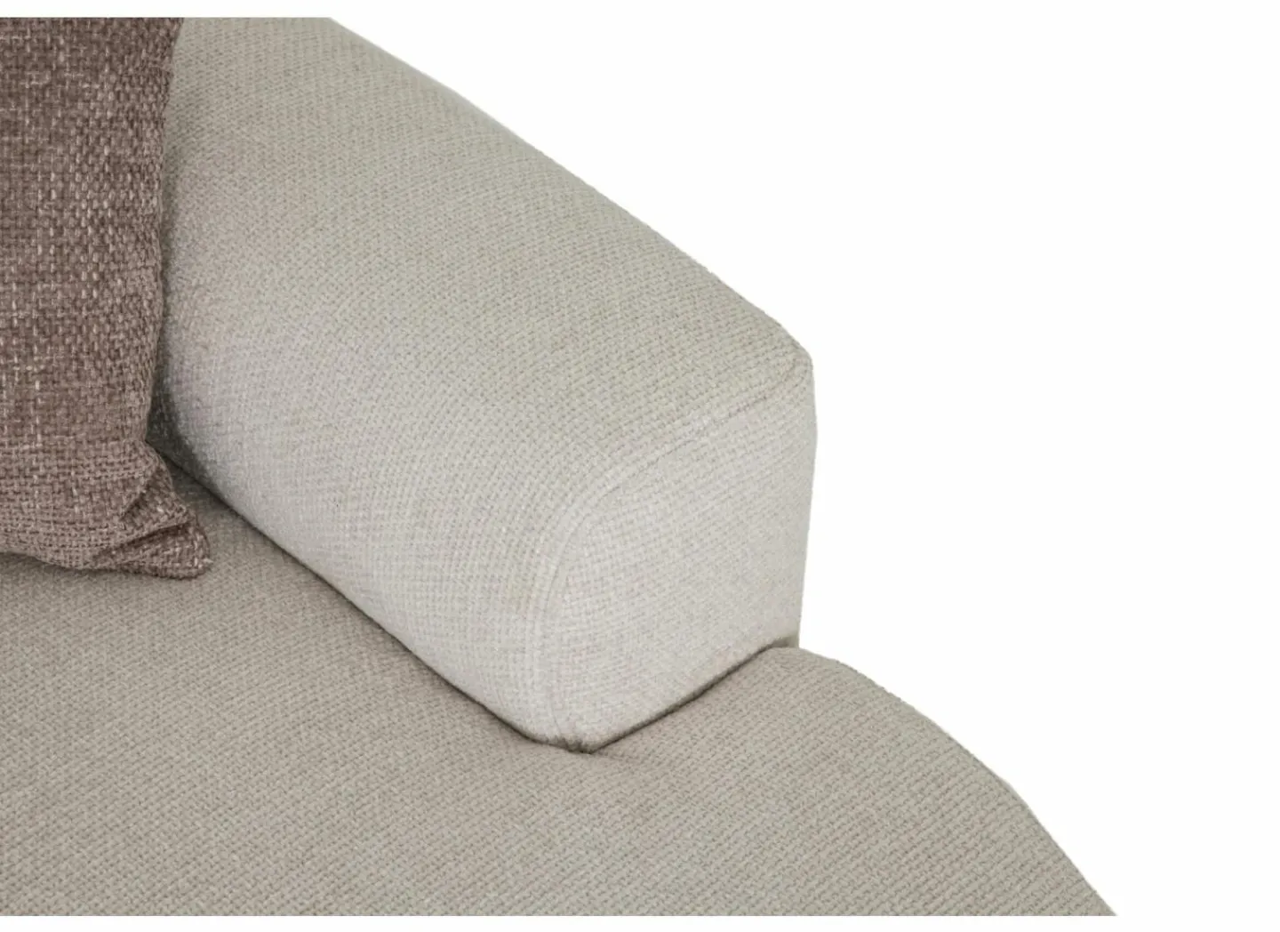 Hoeksalon Liva 325x161cm - stof - wit