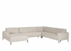 Hoeksalon Lund 370x278cm - stof - beige