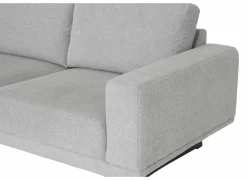 Hoeksalon Maltese  276x215cm - stof - lichtgrijs