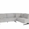 Hoeksalon Maltese 276x215cm - stof - lichtgrijs
