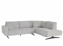 Hoeksalon Maltese 276x215cm - stof - lichtgrijs