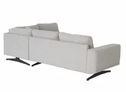 Hoeksalon Maltese 276x215cm - stof - lichtgrijs