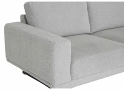 Hoeksalon Maltese 276x215cm - stof - lichtgrijs