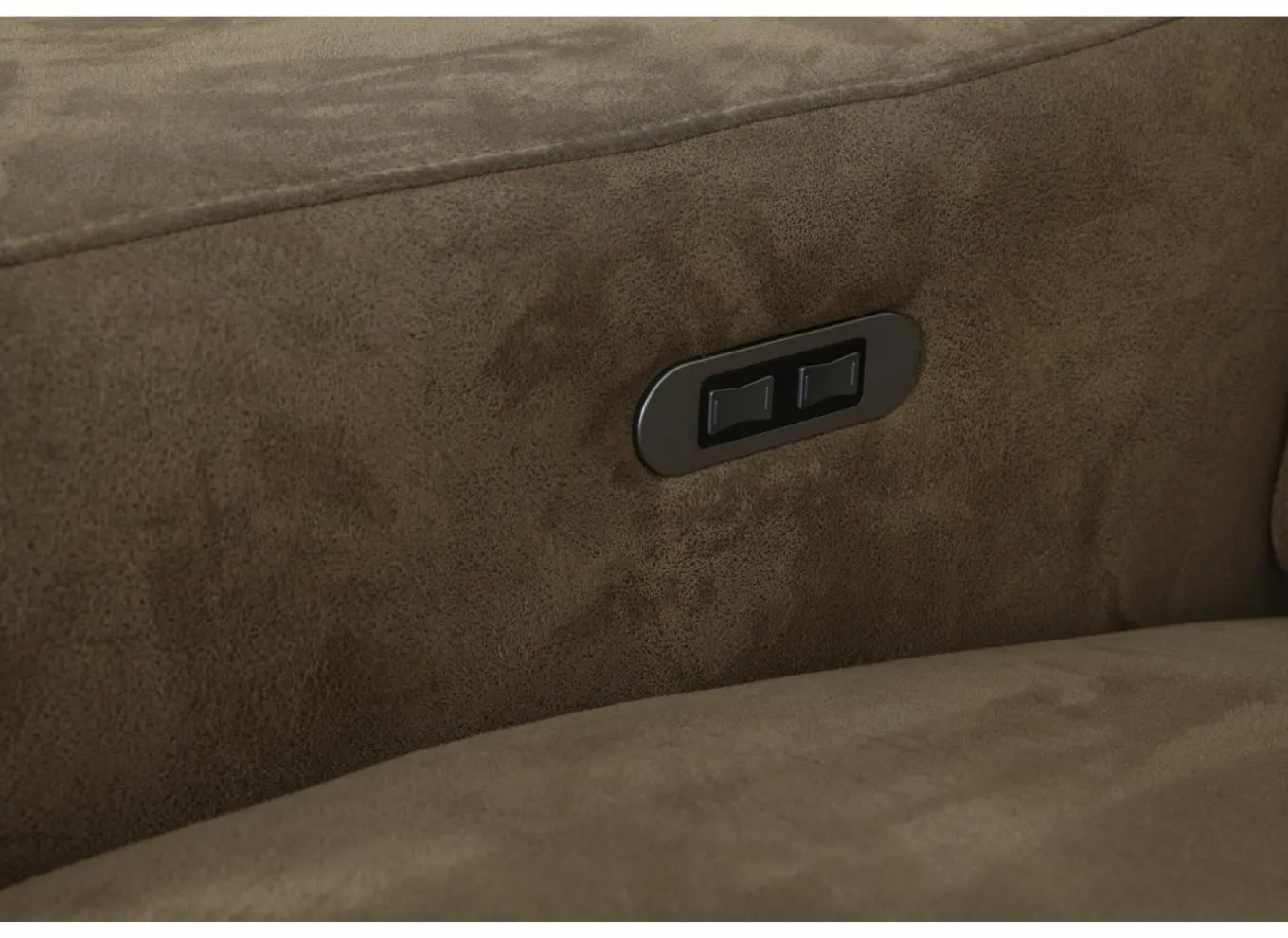 Hoeksalon Mana 272x174cm - stof - cognac