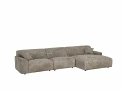Hoeksalon Massa 354x168cm - stof - taupe