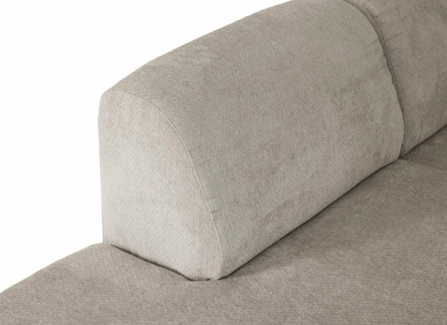 Hoeksalon Mats 372x227cm - stof - lichtgrijs