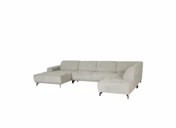 Hoeksalon Mats 372x227cm - stof - lichtgrijs