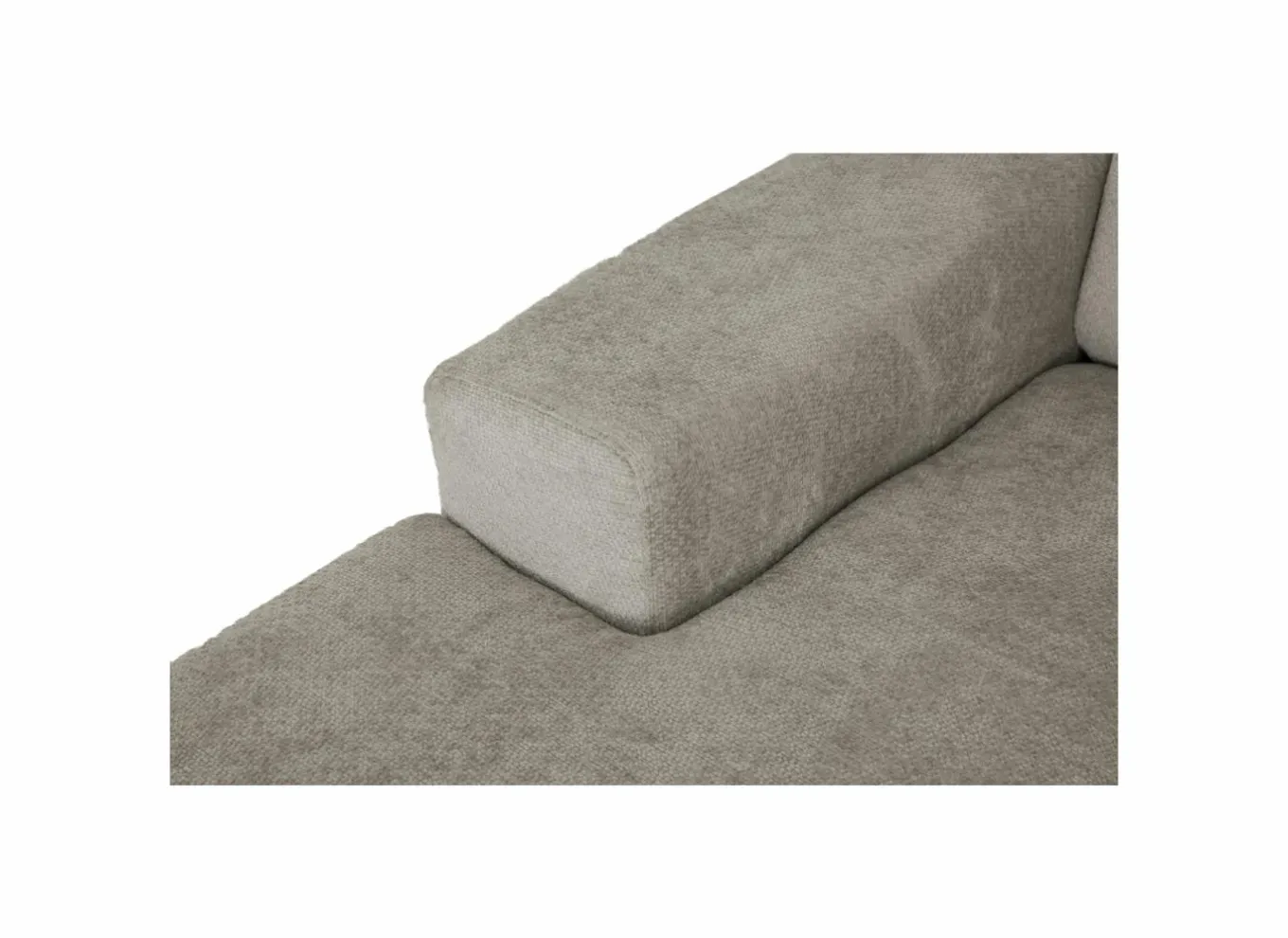 Hoeksalon Mats 372x227cm - stof - lichtgrijs