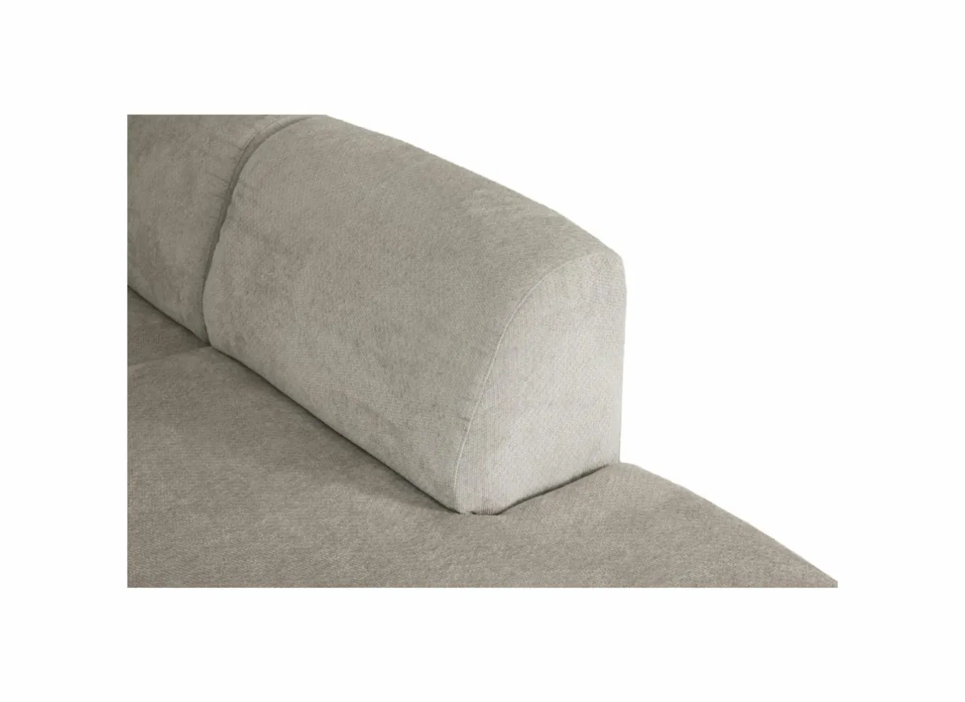 Hoeksalon Mats 372x227cm - stof - lichtgrijs