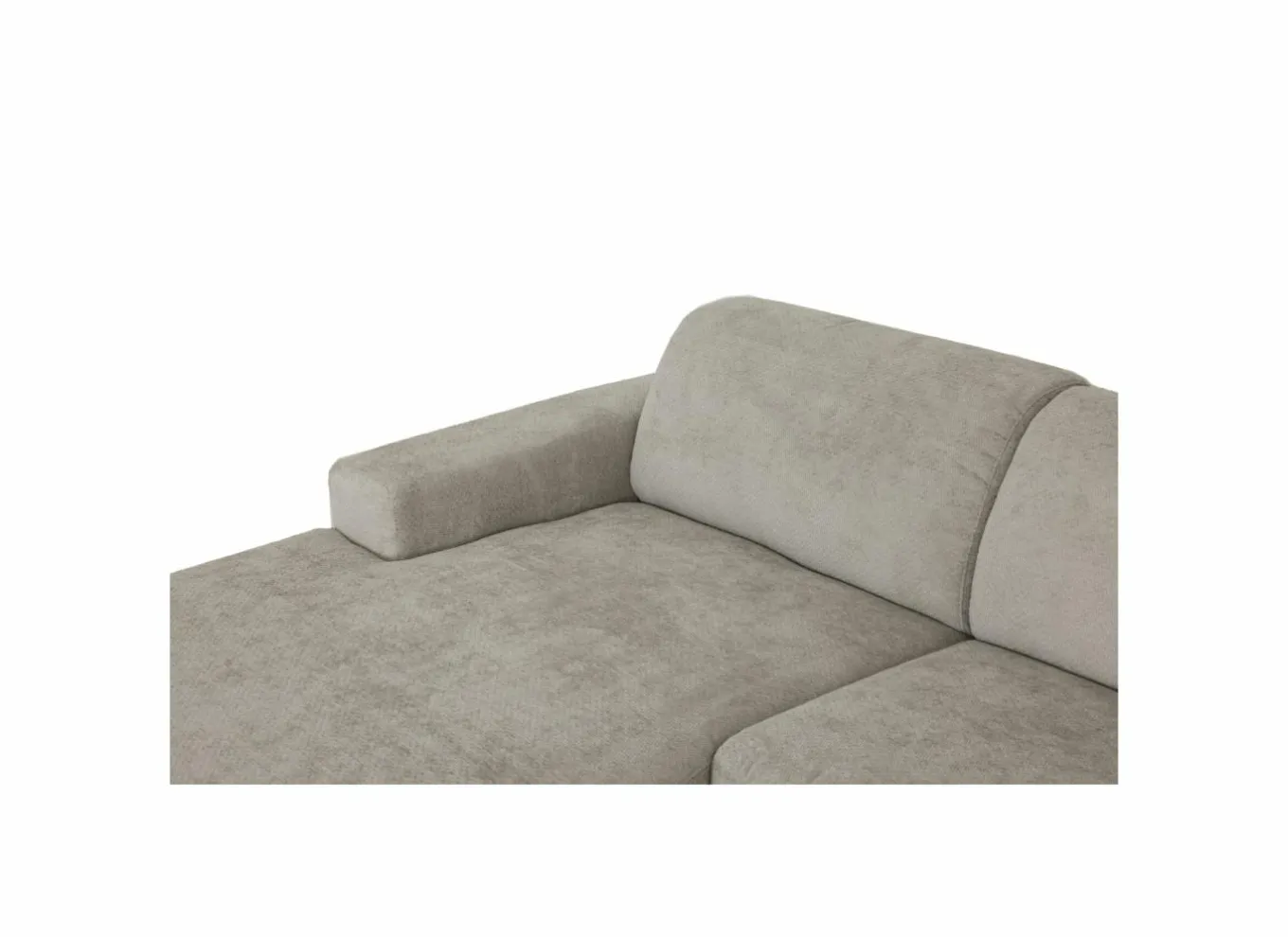 Hoeksalon Mats 372x227cm - stof - lichtgrijs