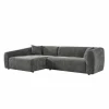 Hoeksalon Maui 285x163cm - stof - grijs