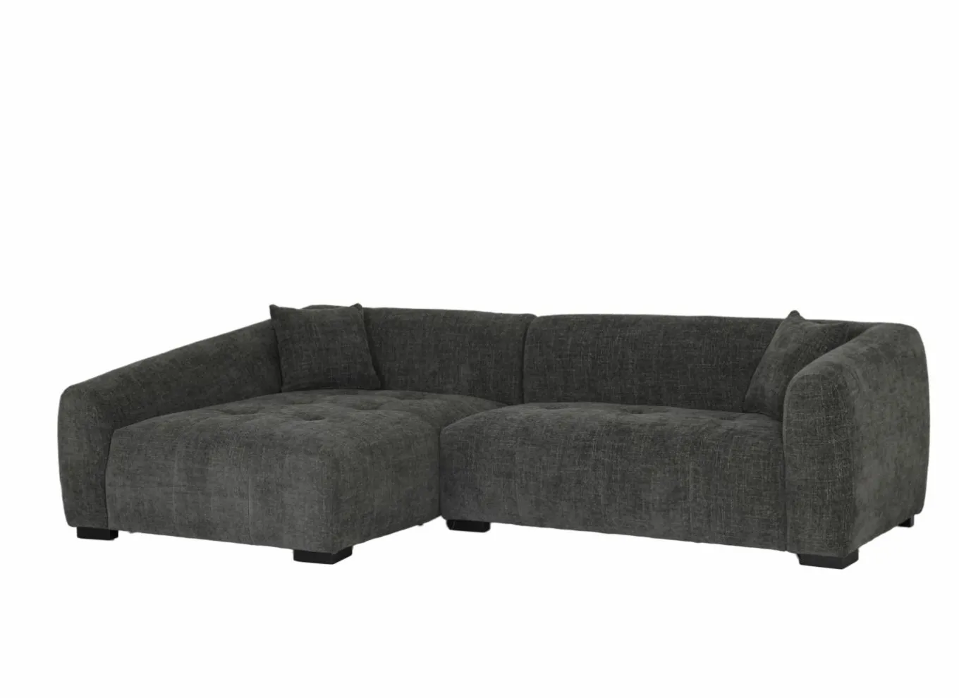 Hoeksalon Maui 285x163cm - stof - grijs