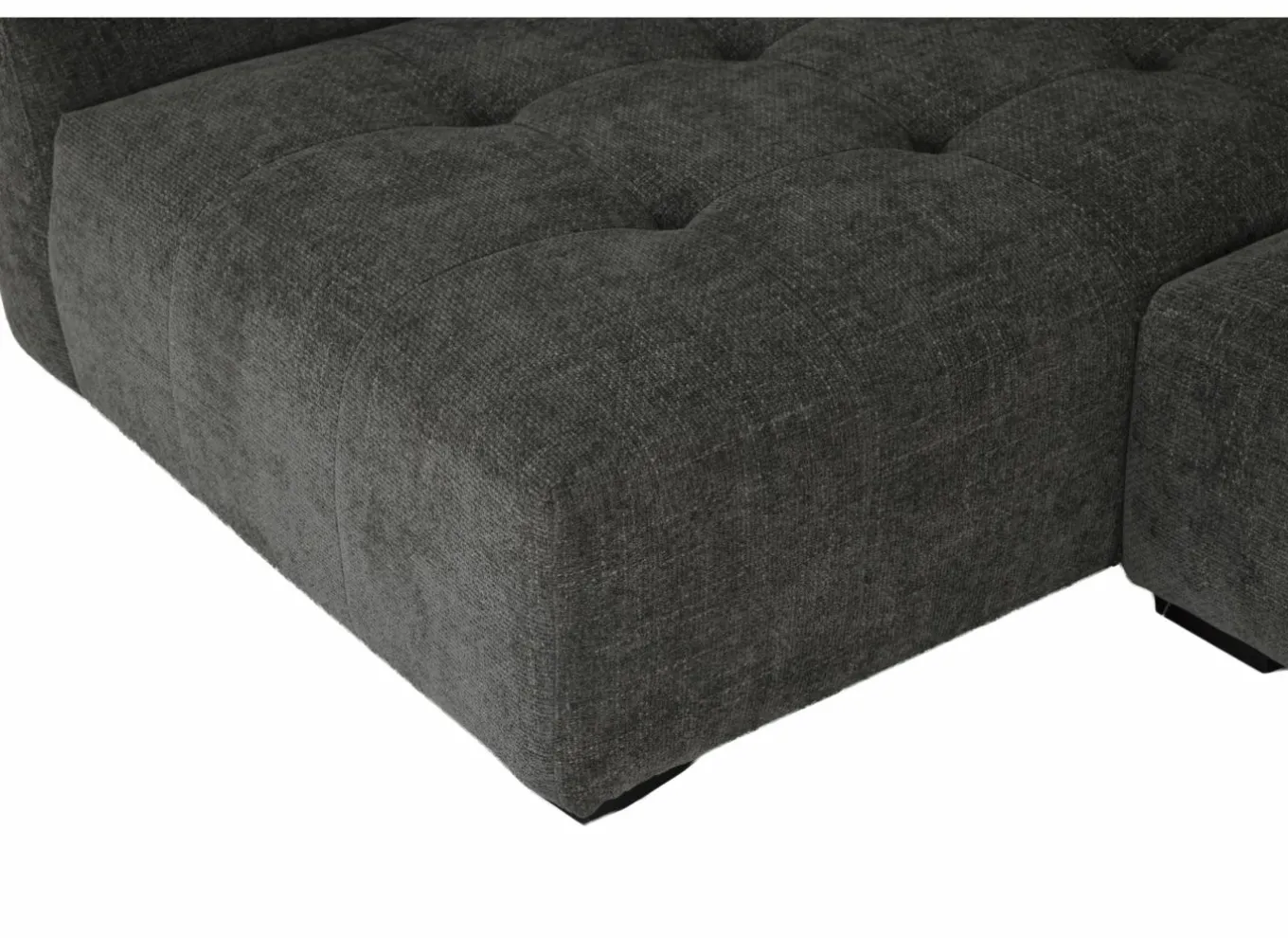 Hoeksalon Maui 285x163cm - stof - grijs