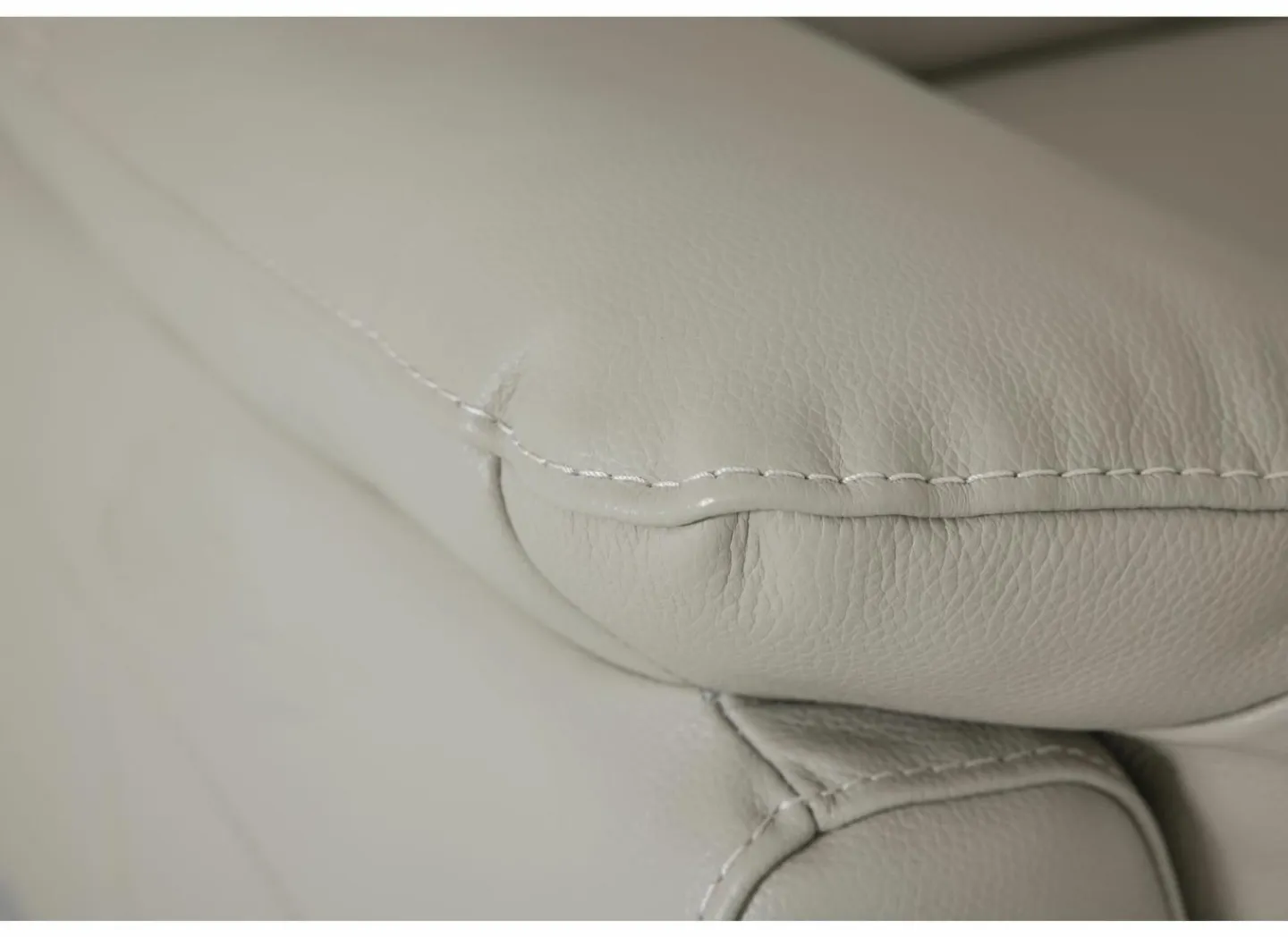 Hoeksalon May 289x289cm - leder - grijs & beige