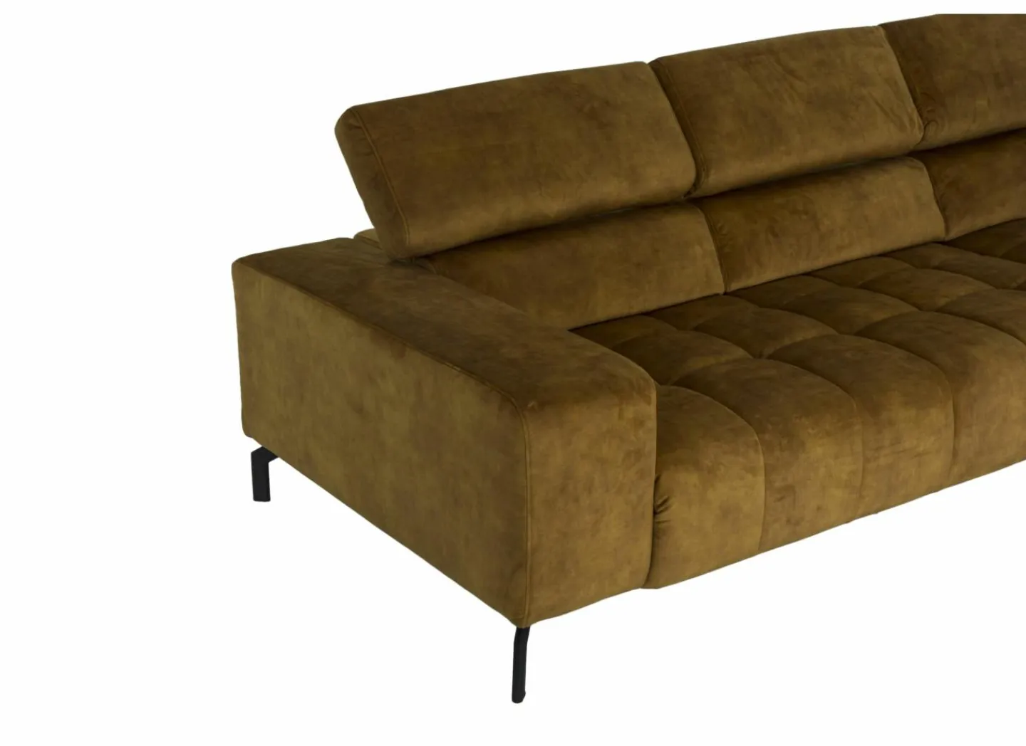 Hoeksalon Message-S 295x228cm - stof - goud