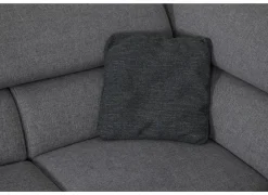 Hoeksalon Milton 302x238cm - stof - grijs met 2 elektrische relaxen