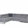 Hoeksalon Milton 302x238cm - stof - castle 153 grijs met relax