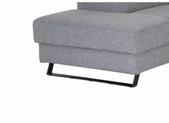 Hoeksalon Milton 302x238cm - stof - castle 153 grijs met relax