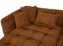 Hoeksalon Molise 300x185cm - stof - terra