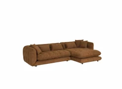 Hoeksalon Molise 300x185cm - stof - terra