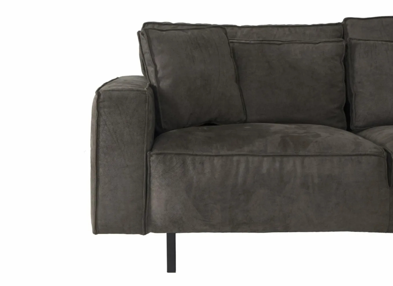 Hoeksalon Monolithos 373x332cm - stof - bruin