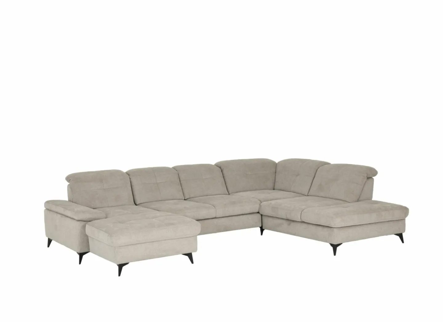 Hoeksalon Naja 353x255cm - stof - desert