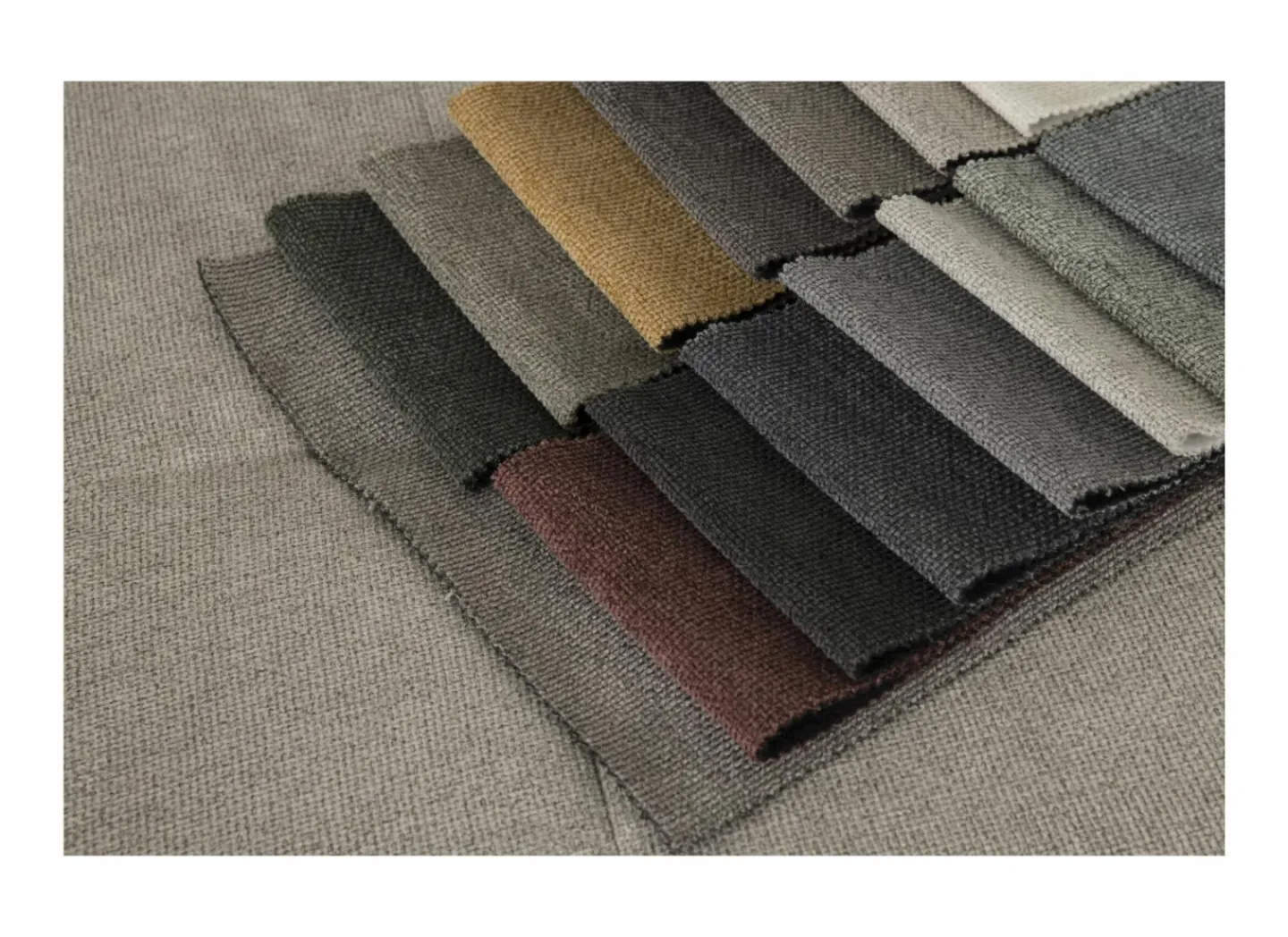 Hoeksalon Naja 353x255cm - stof - desert