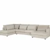 Hoeksalon New Polo 430x226cm - stof - beige