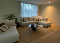 Hoeksalon New Polo 430x226cm - stof - beige