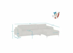 Hoeksalon Night 277x159cm - stof - groen