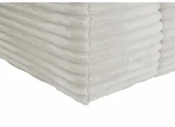 Hoeksalon Nuoro HB 295x170cm - ribfluweel - wit