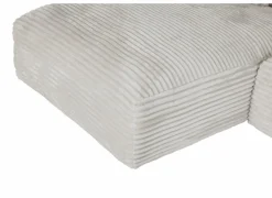 Hoeksalon Nuoro HB 295x170cm - ribfluweel - wit