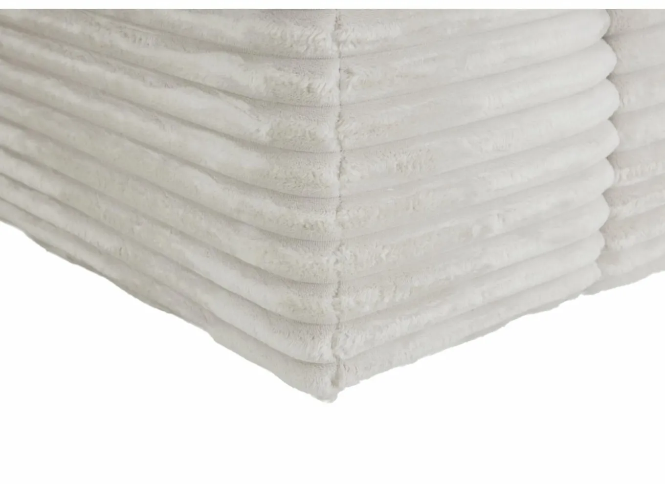 Hoeksalon Nuoro HB 295x170cm - ribfluweel - wit