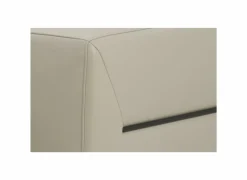 Hoeksalon Nyx 322x257cm - leder - lichtgrijs