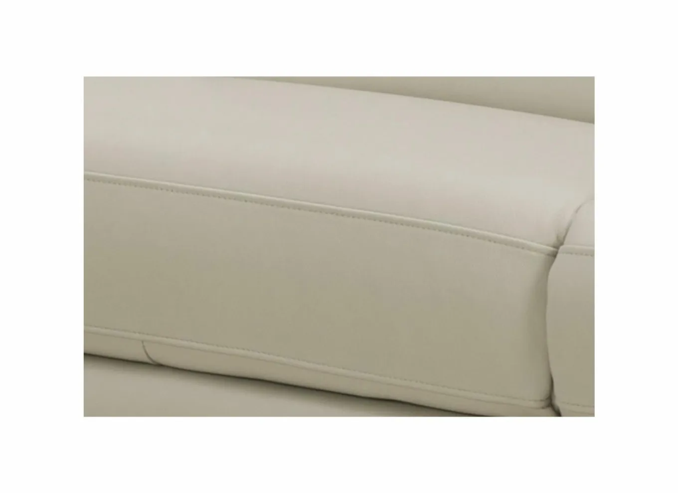 Hoeksalon Nyx 322x257cm - leder - lichtgrijs