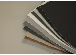 Hoeksalon Nyx 322x257cm - leder - lichtgrijs met relax