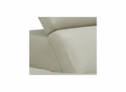 Hoeksalon Nyx 322x257cm - leder - lichtgrijs met relax