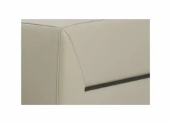 Hoeksalon Nyx 322x257cm - leder - lichtgrijs met relax