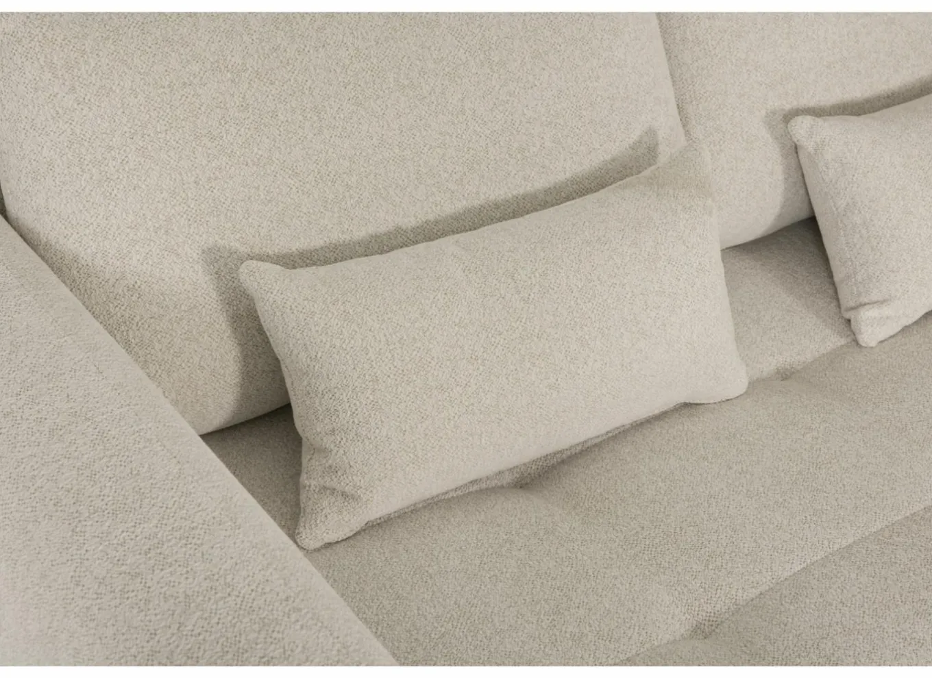 Hoeksalon Olivio 277x177cm - stof - beige