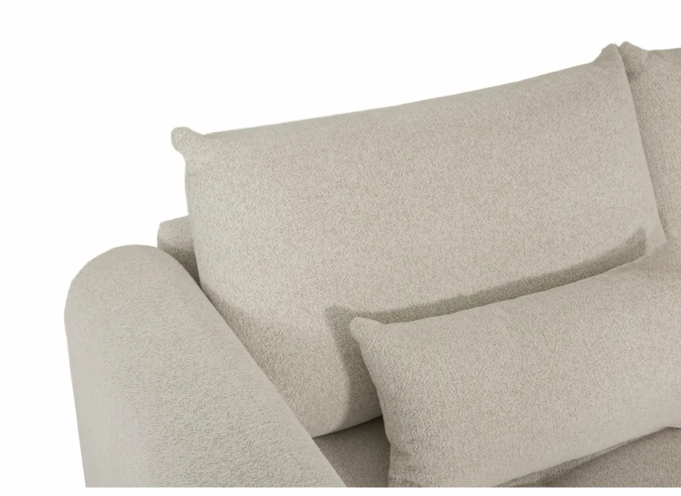 Hoeksalon Olivio 289x234cm - stof - beige