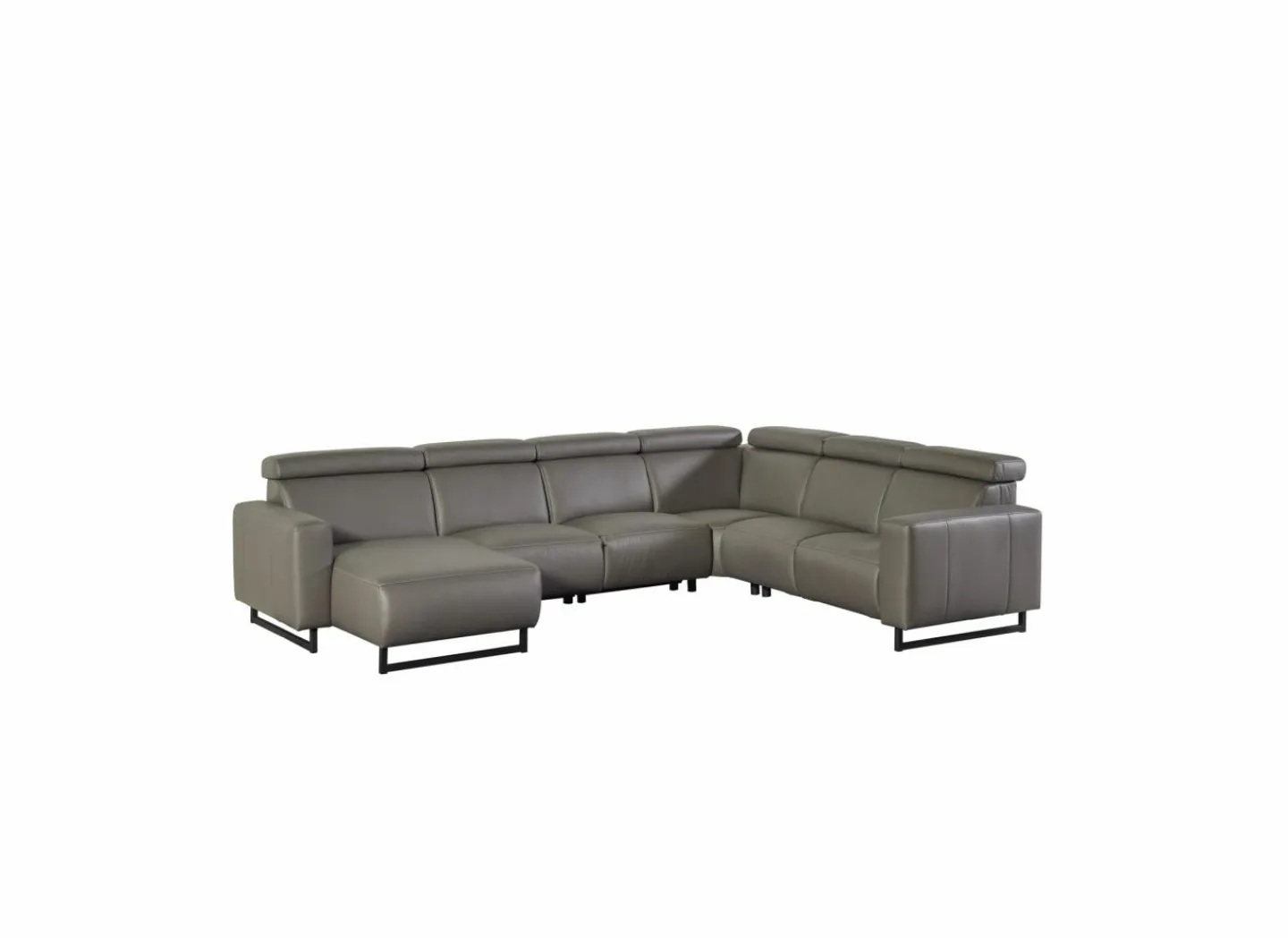 Hoeksalon Rigole 348x256cm - stof - donkergrijs