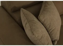 Hoeksalon Rimini 388x224cm - stof - cognac met bedfunctie