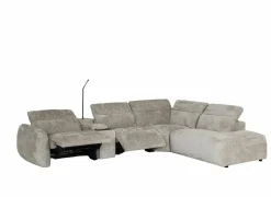 Hoeksalon Roll 362x265cm - stof - turtledove met relax & opbergruimte