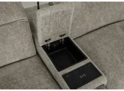 Hoeksalon Roll 362x265cm - stof - turtledove met relax & opbergruimte